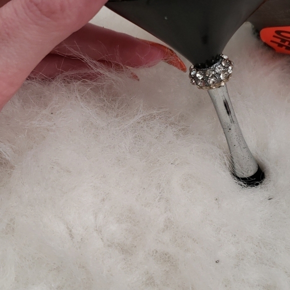 Pleaser Black Evening Heels with Rhinestone Accent - Picture 4 of 4